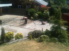 BEFORE BLOCK PAVED DRIVEWAY USING TOBERMORE TEGULAR CHARCOAL WITH GOLDEN SETTS FORMBY